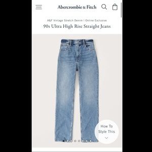 Abercrombie 'The 90's Straight Ultra High Rise' jeans